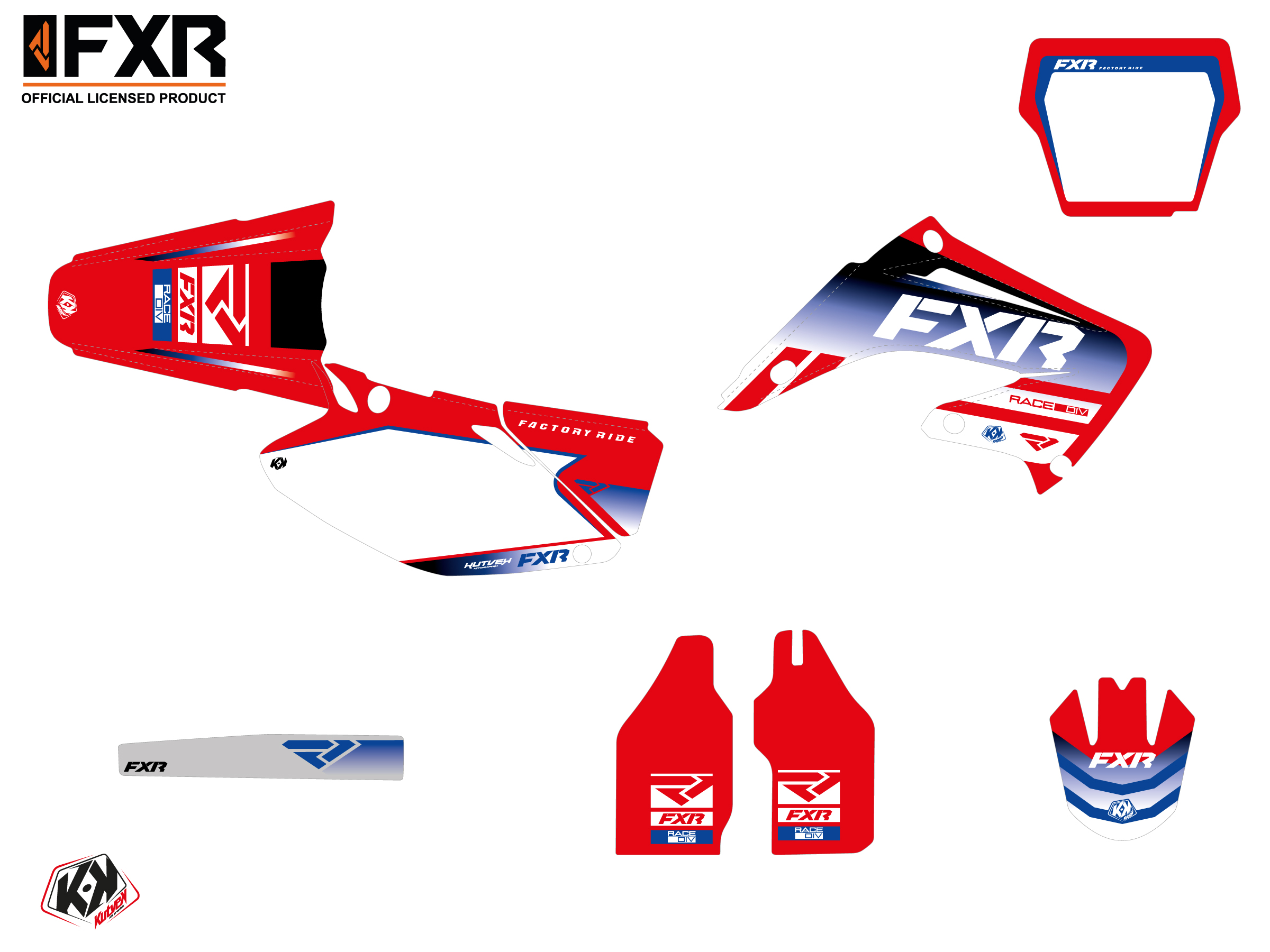 Kit Déco Motocross Fxr Revo Honda Cr 250 Rouge