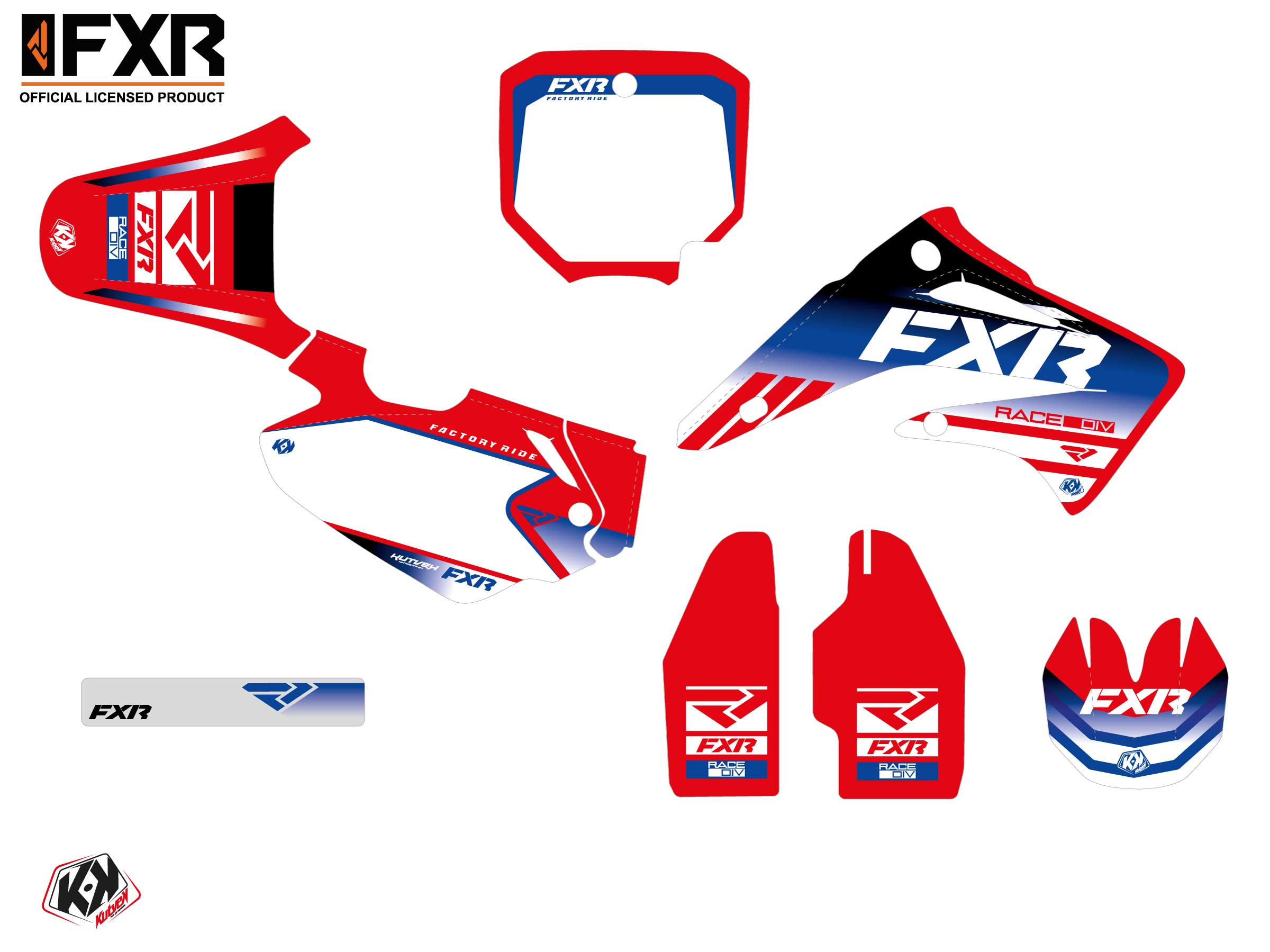 Kit Déco Motocross Fxr Revo Honda Cr 85 Rouge