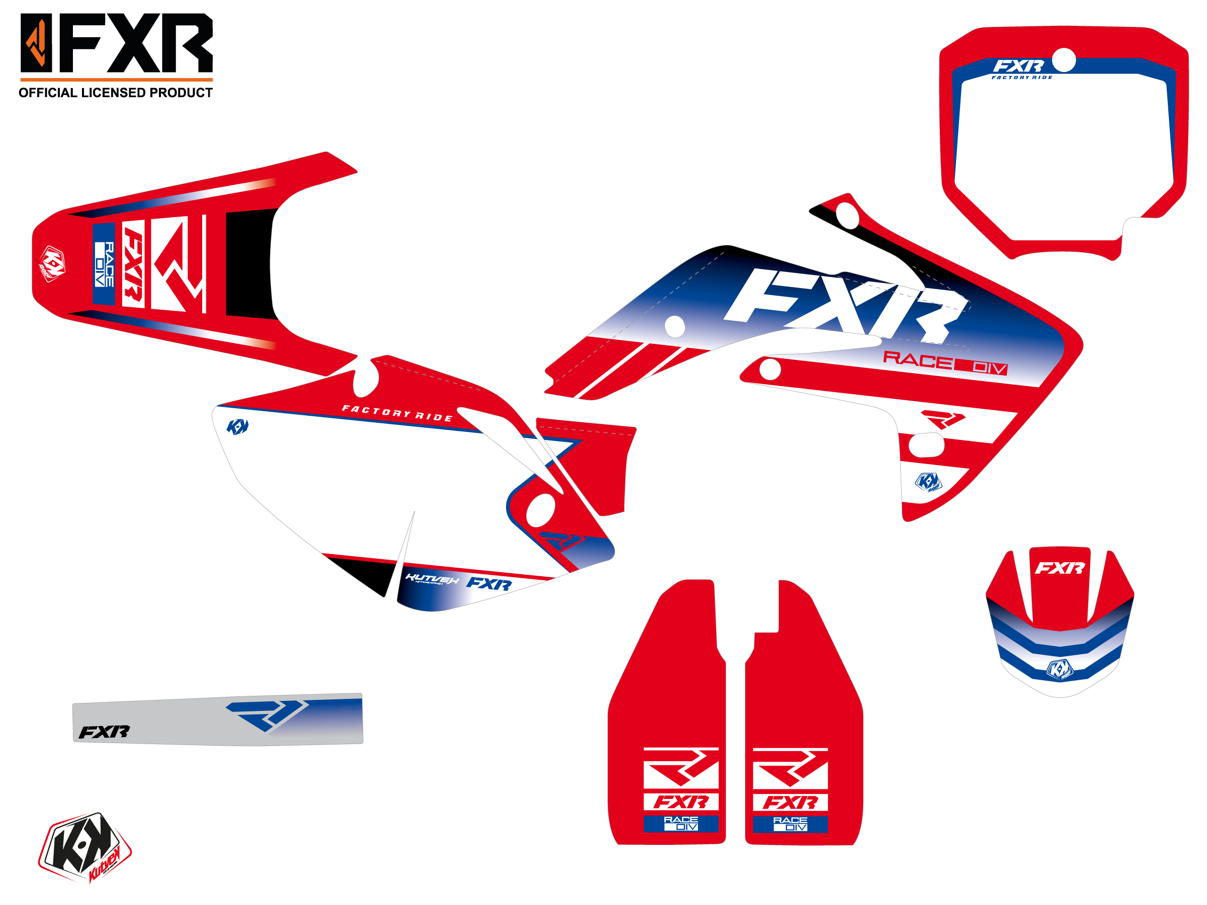 Kit Déco Motocross Fxr Revo Honda Crf 150 R Rouge