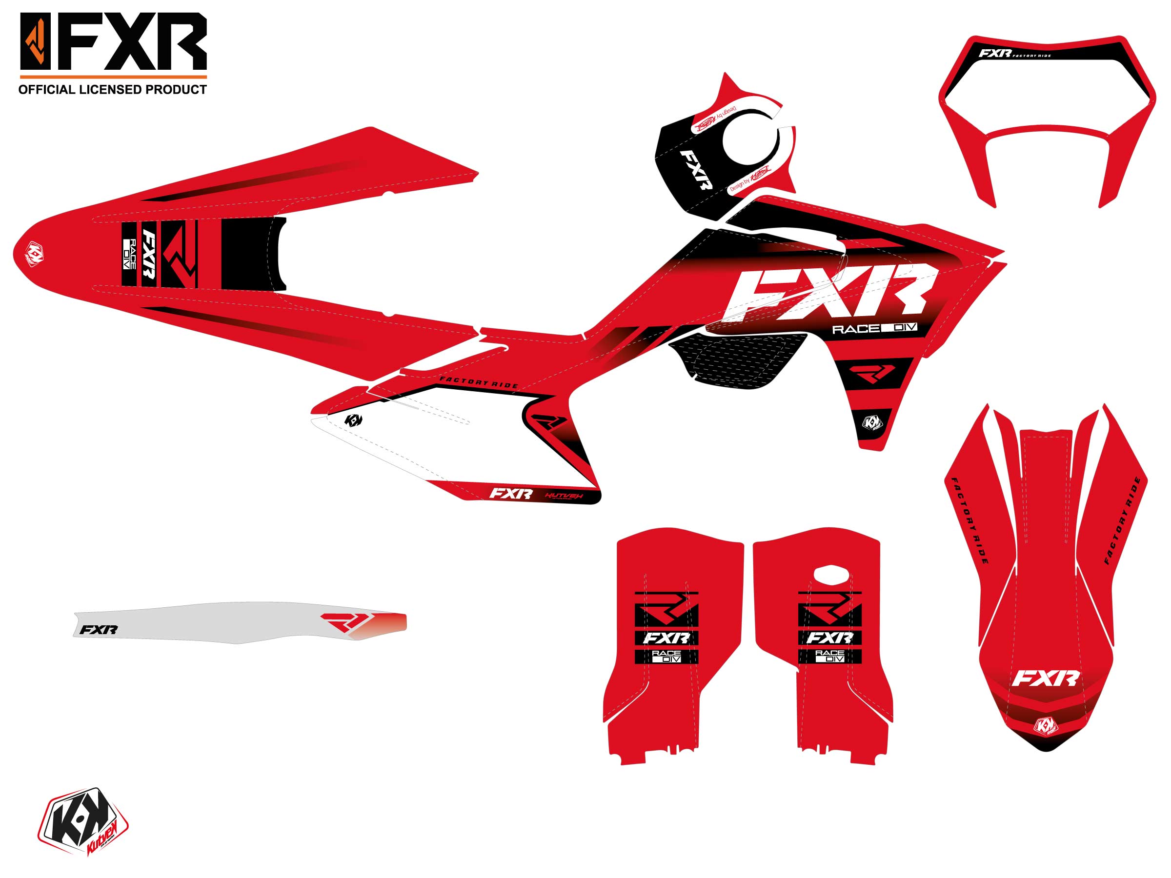 Gasgas Ec Dirt Bike Fxr Revo Graphic Kit Red