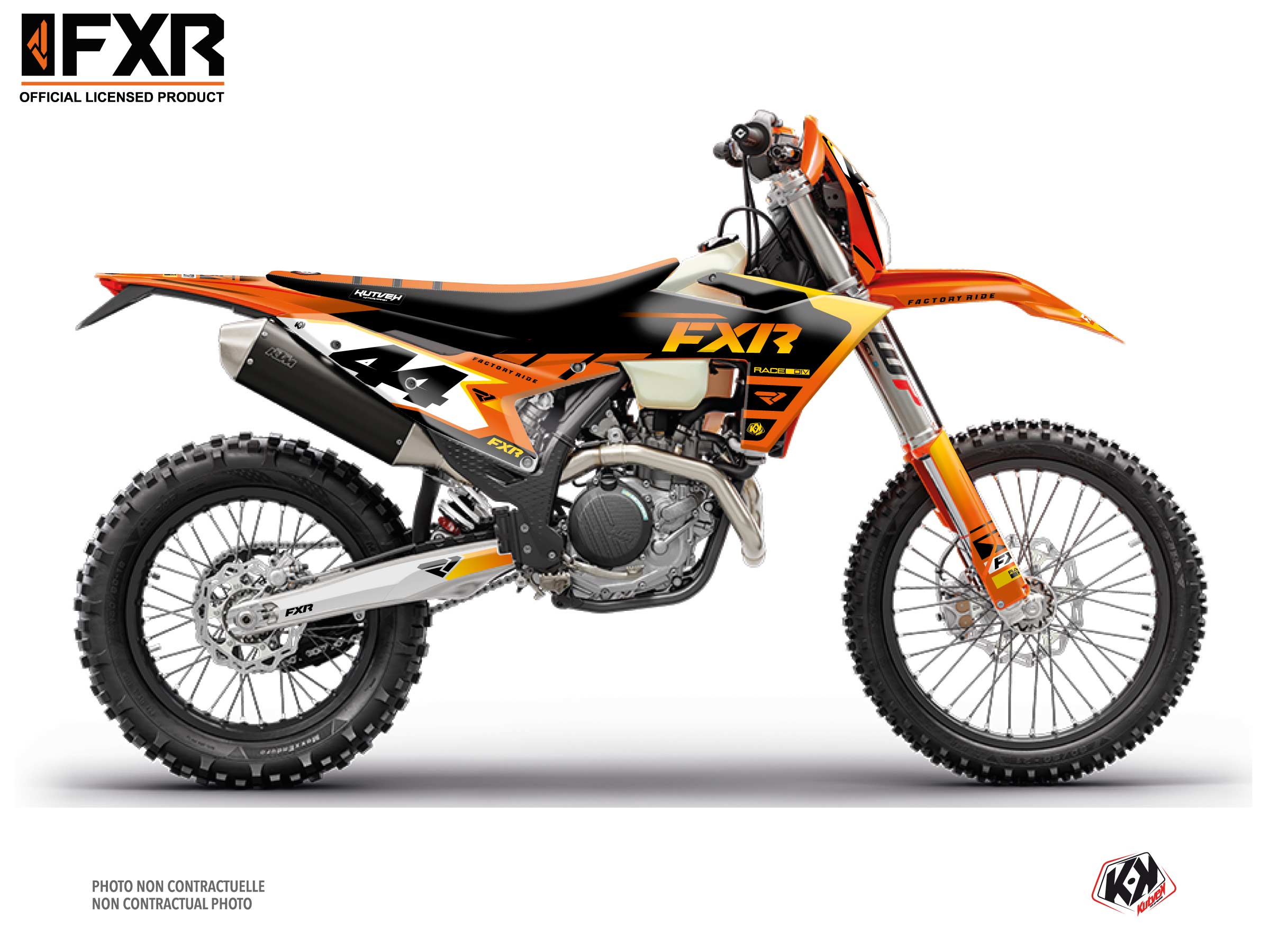 Kit Déco Motocross Fxr Revo Ktm Exc Excf Orange