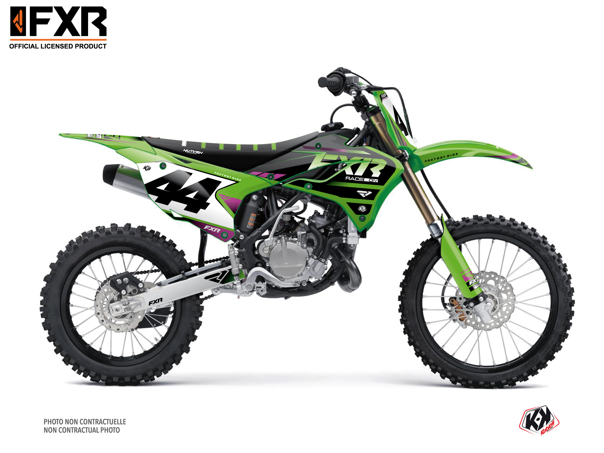 Kit Déco Motocross Fxr Revo Kawasaki Klx 110 Vert