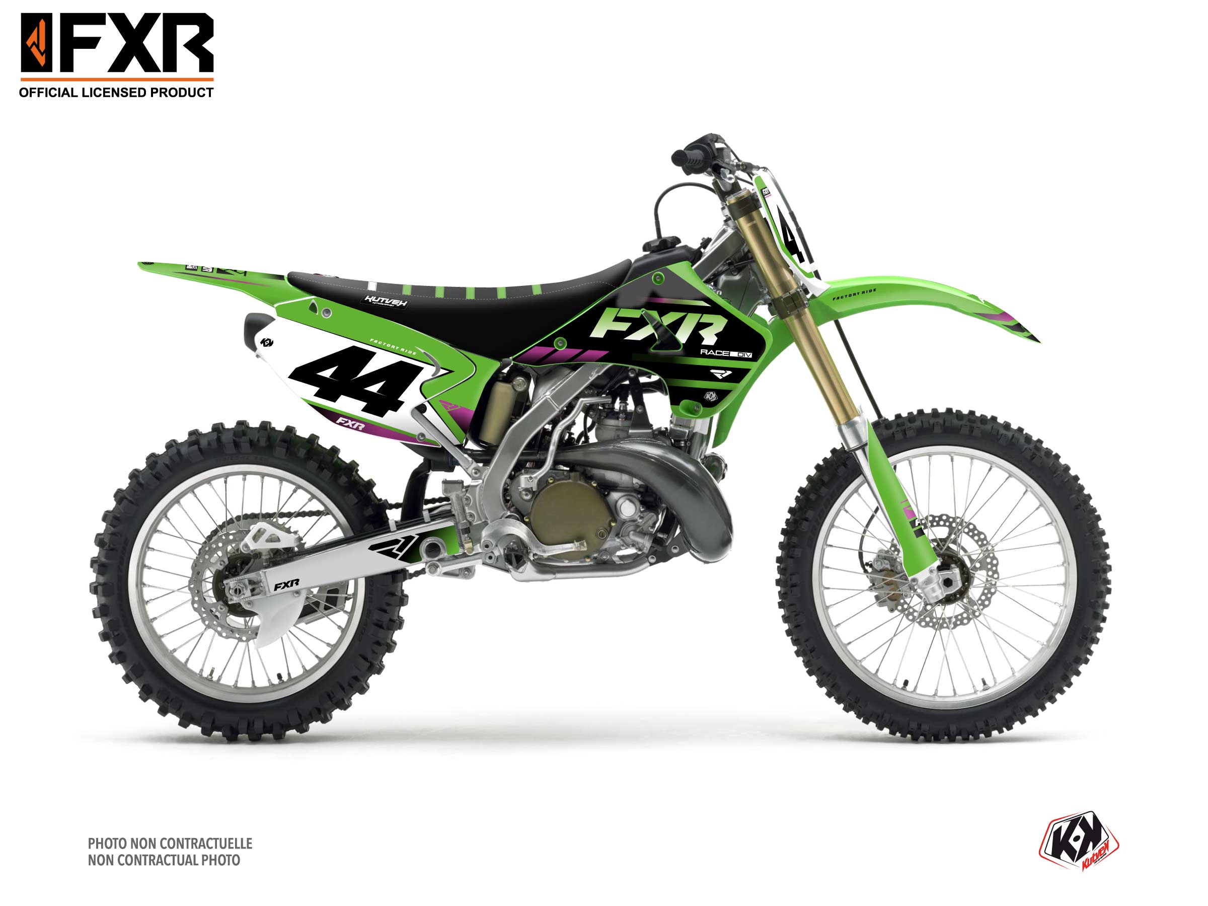 Kit Déco Motocross Fxr Revo Kawasaki Kx 250 Vert