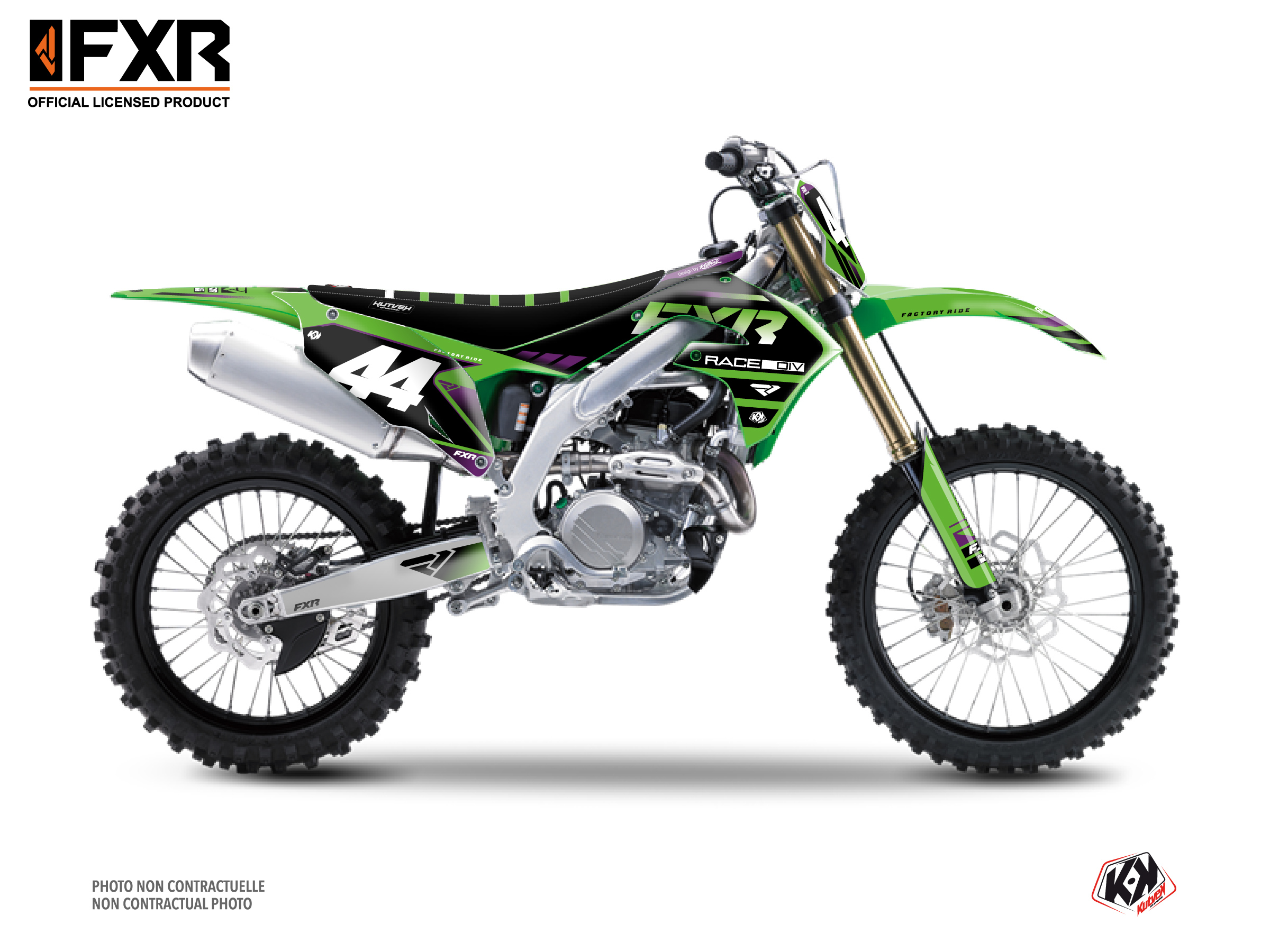 Kit Déco Motocross Fxr Revo Kawasaki Kx 250 F Vert