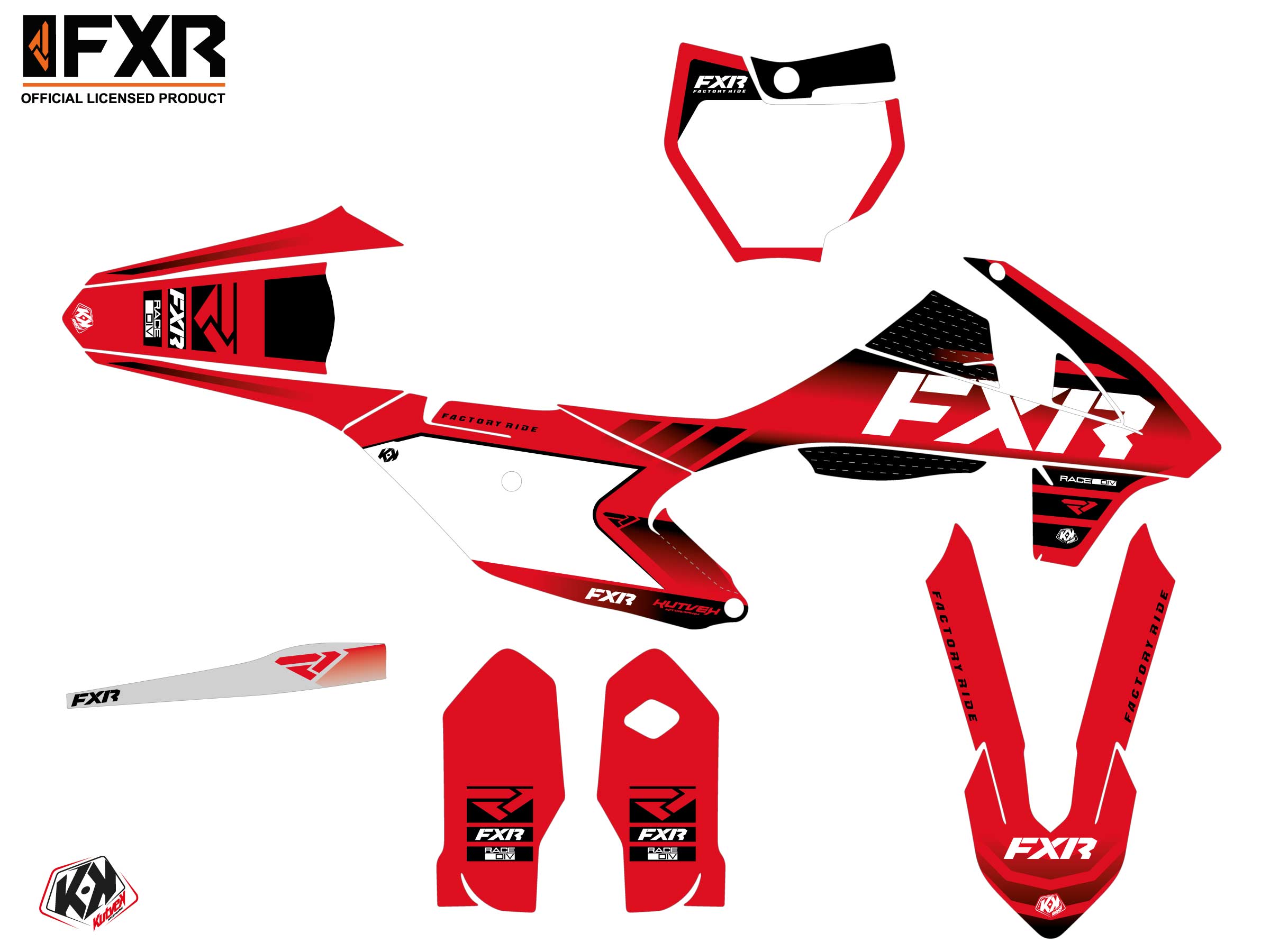 Kit Déco Motocross Fxr Revo Gasgas Mc 85 Rouge