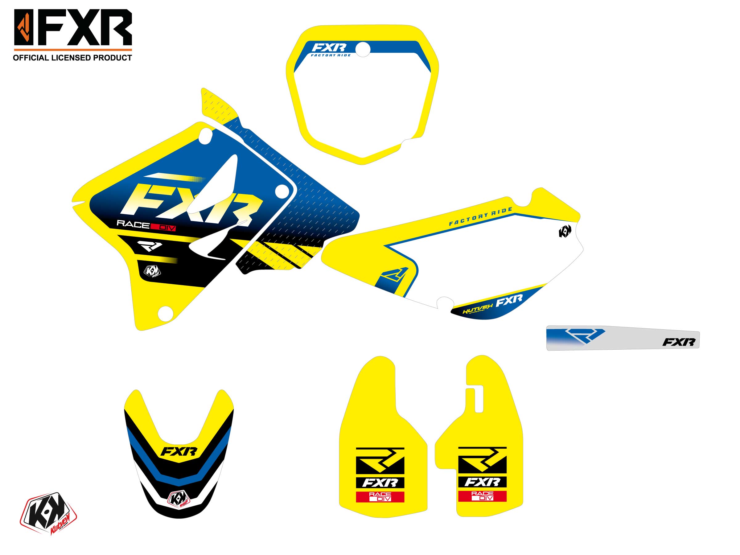 Kit Déco Motocross Fxr Revo Suzuki Rm 85 Jaune