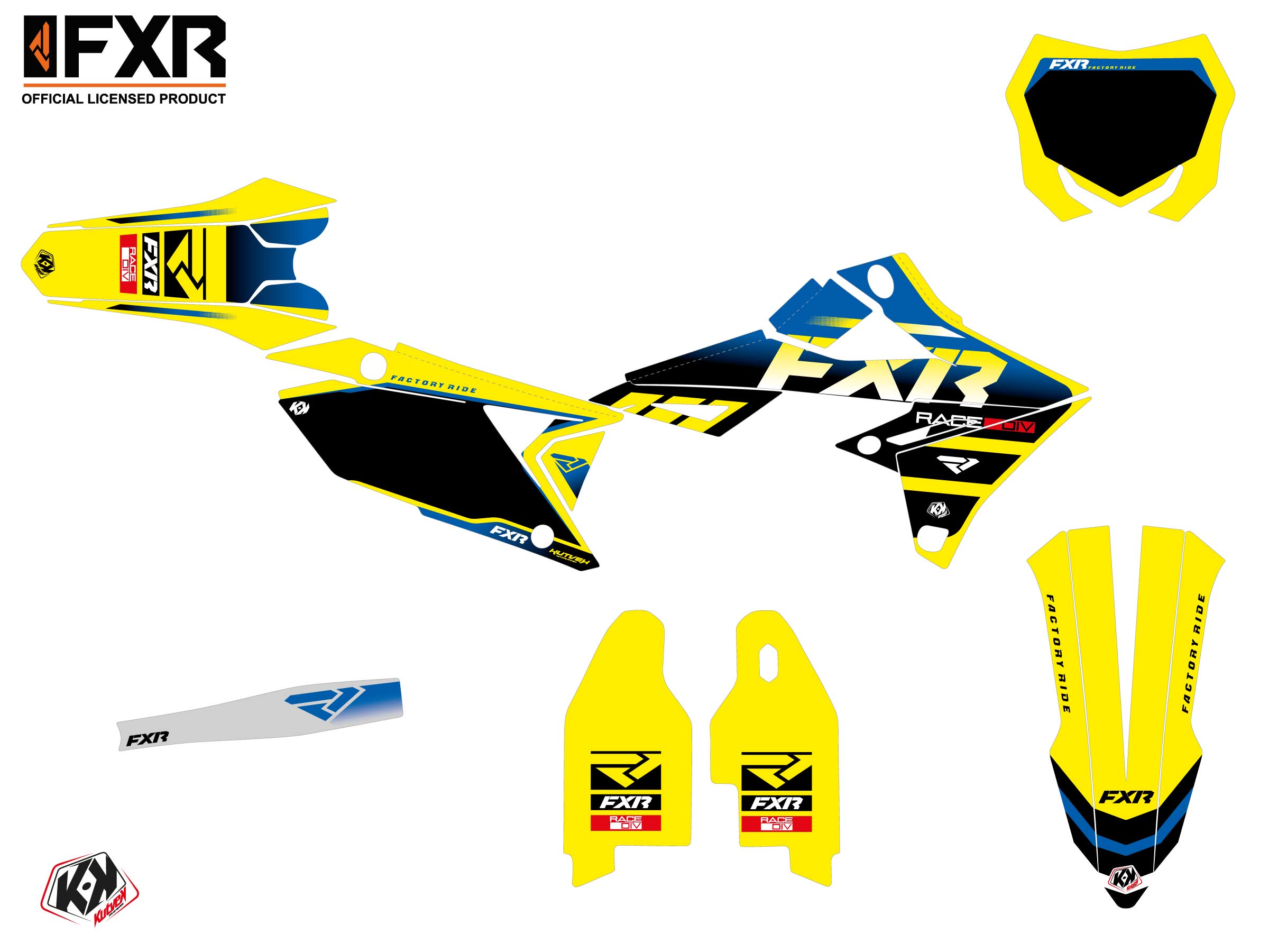 Suzuki Rm-z 250 Dirt Bike Fxr Revo Graphic Kit Yellow