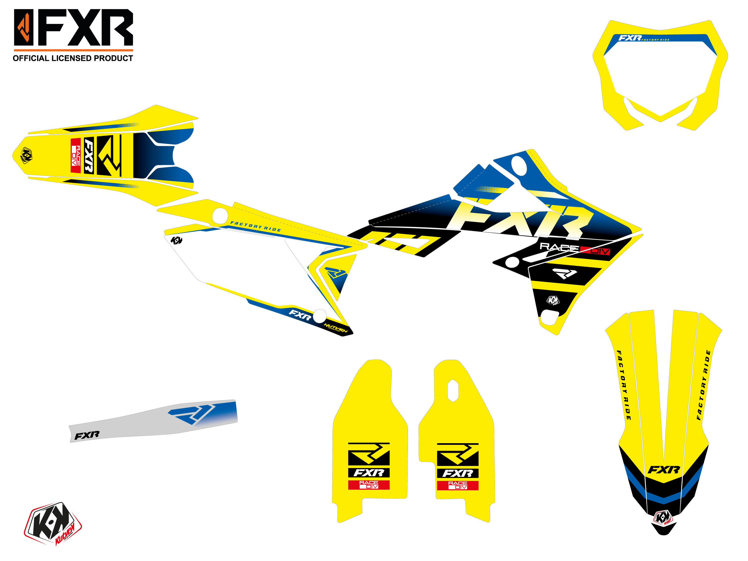 Suzuki Rm-z 450 Dirt Bike Fxr Revo Graphic Kit Yellow