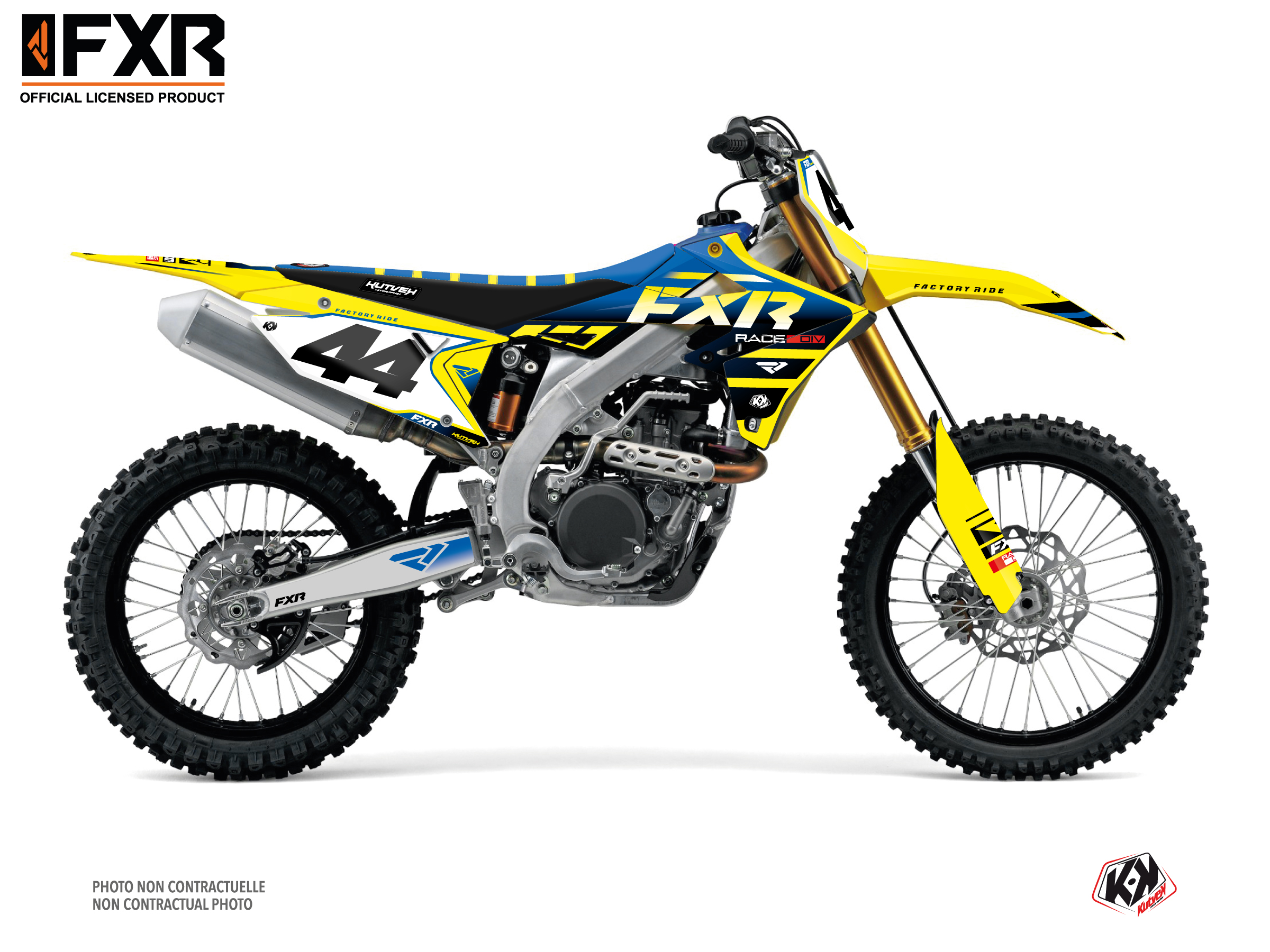 Kit Déco Motocross Fxr Revo Suzuki Rm-z 450 Jaune