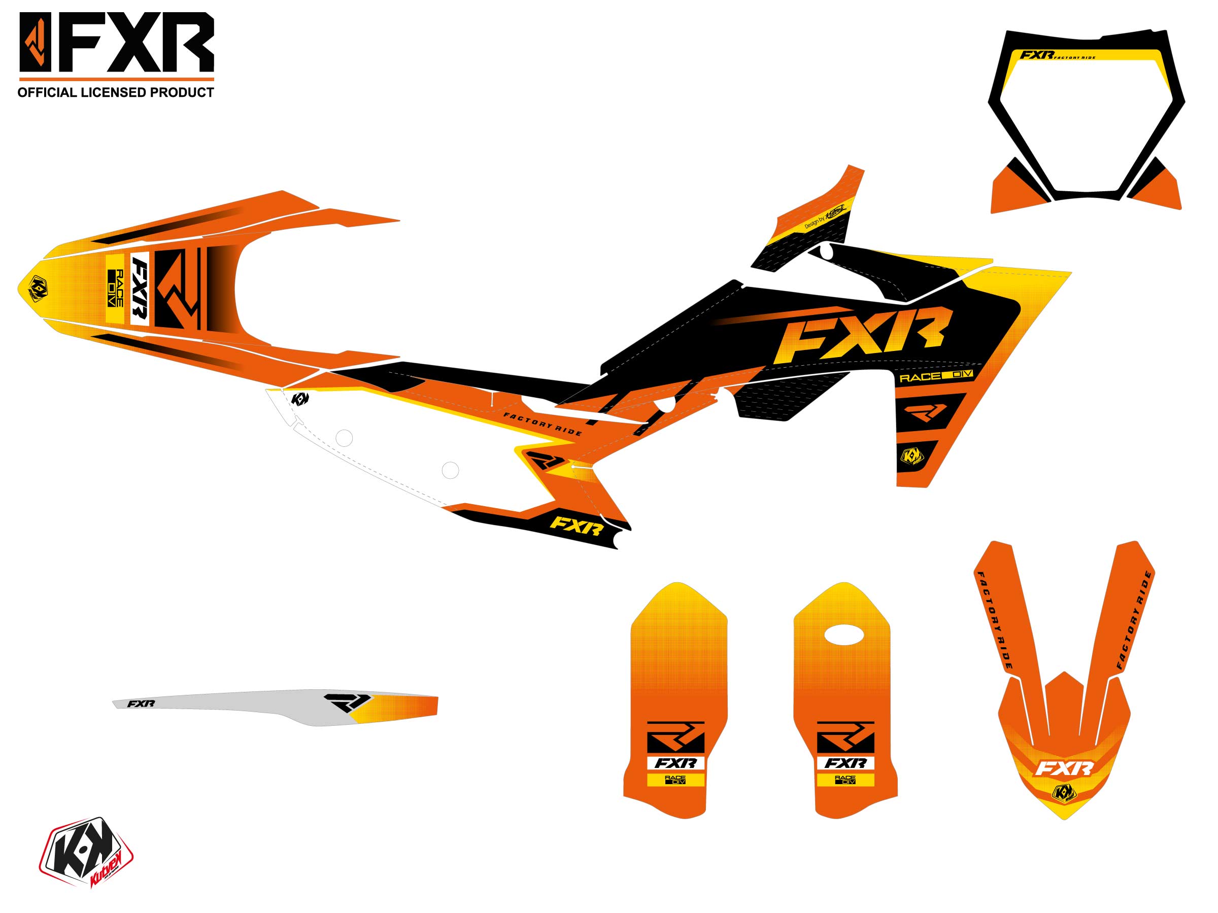 Ktm Smr 450 Dirt Bike Fxr Revo Graphic Kit Orange