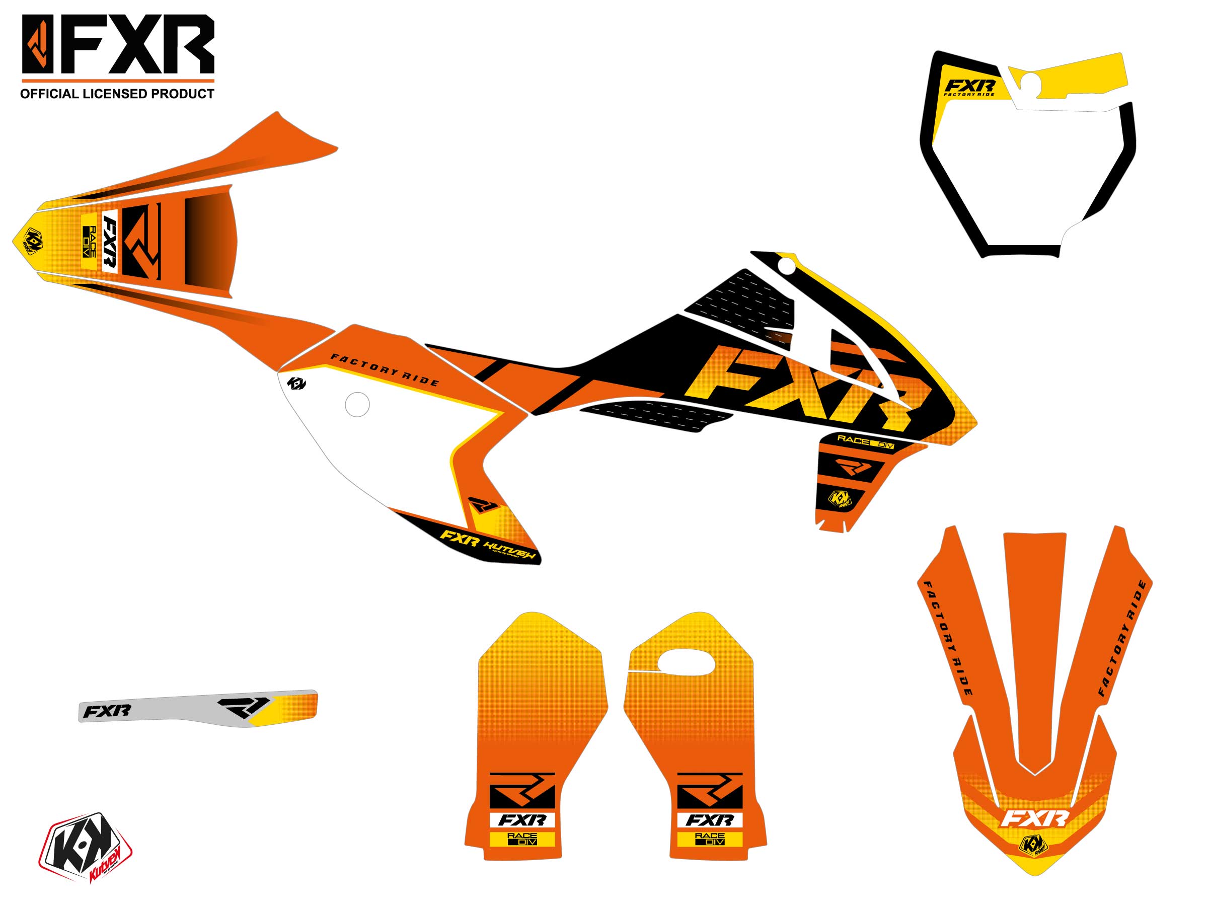 Ktm Sx 50 Dirt Bike Fxr Revo Graphic Kit Orange