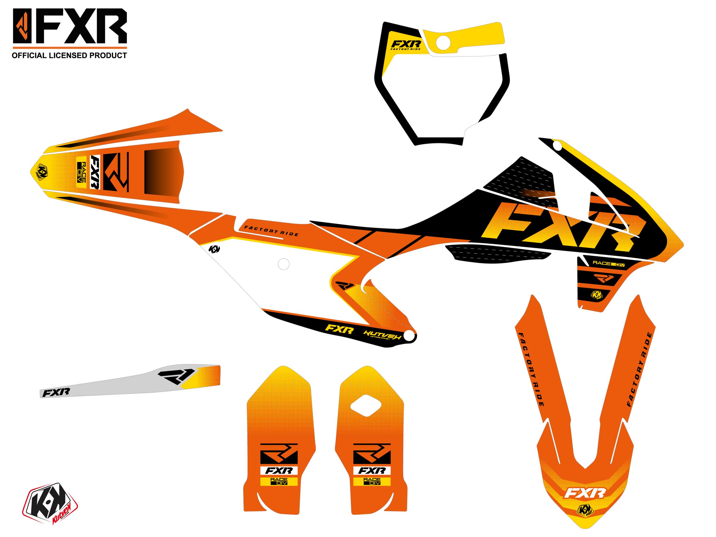 Kit Déco Motocross Fxr Revo Ktm Sx 85 Orange