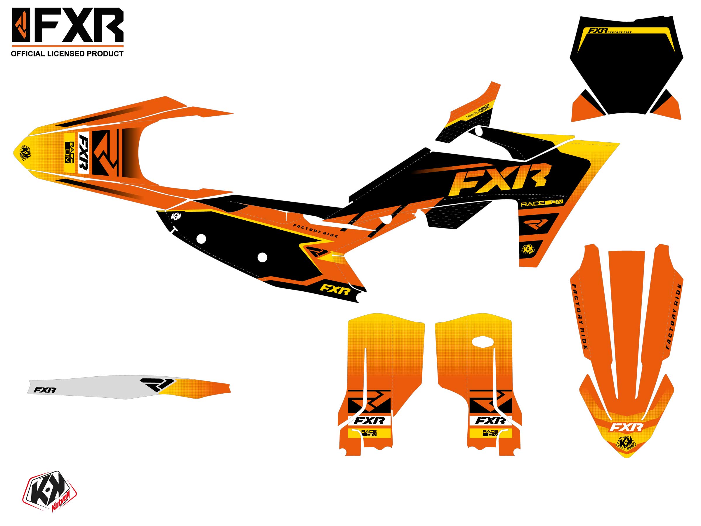 Ktm Sx 250 F Dirt Bike Fxr Revo Graphic Kit Orange