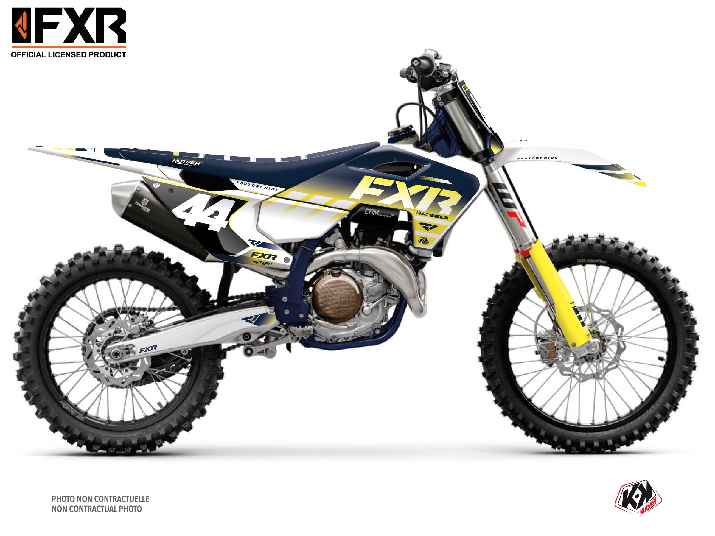 Kit Déco Motocross Fxr Revo Husqvarna Tc 125 Blanc