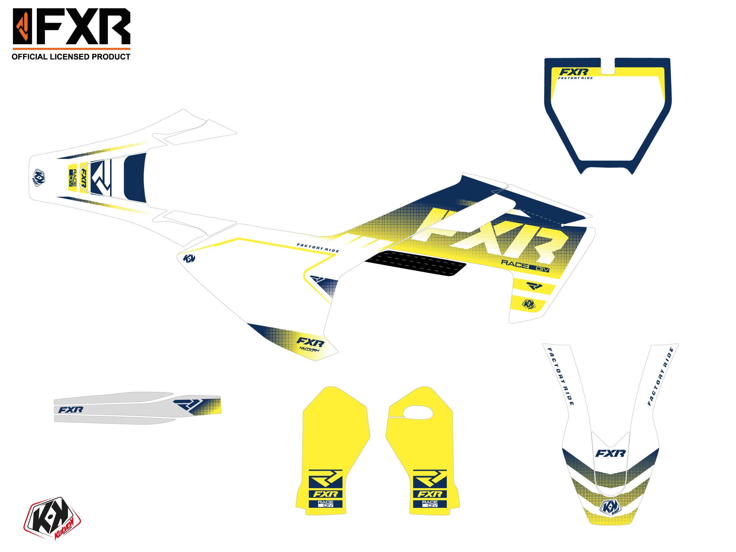 Kit Déco Motocross Fxr Revo Husqvarna Tc 65 Blanc