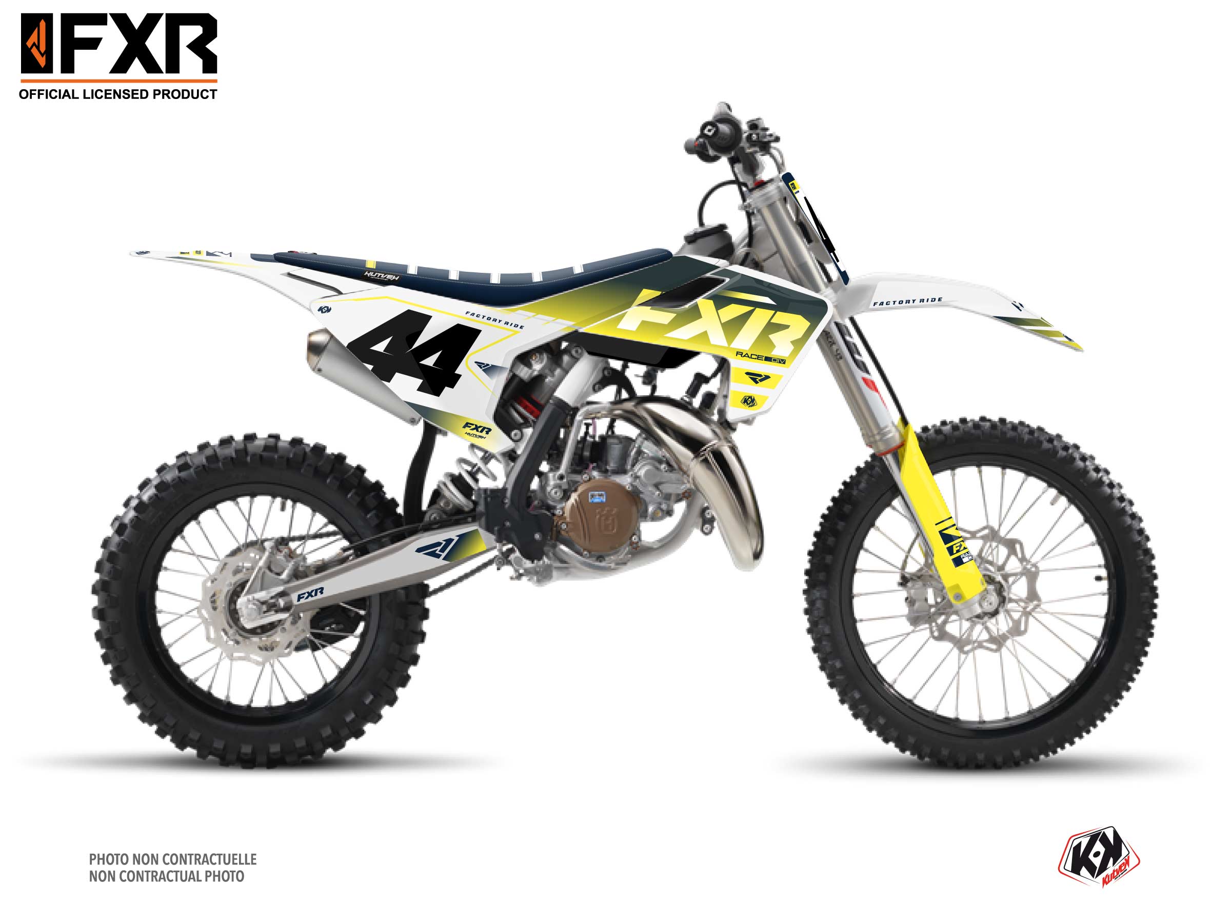 Kit Déco Motocross Fxr Revo Husqvarna Tc 85 Blanc