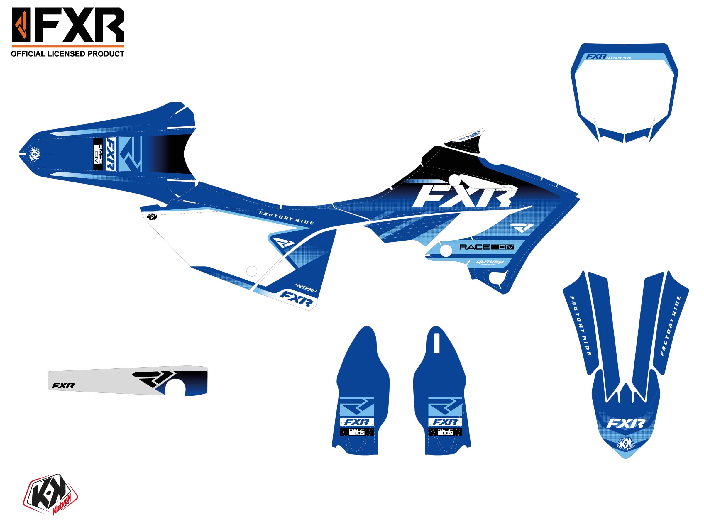 Yamaha Yz 250 Dirt Bike Fxr Revo Graphic Kit Blue