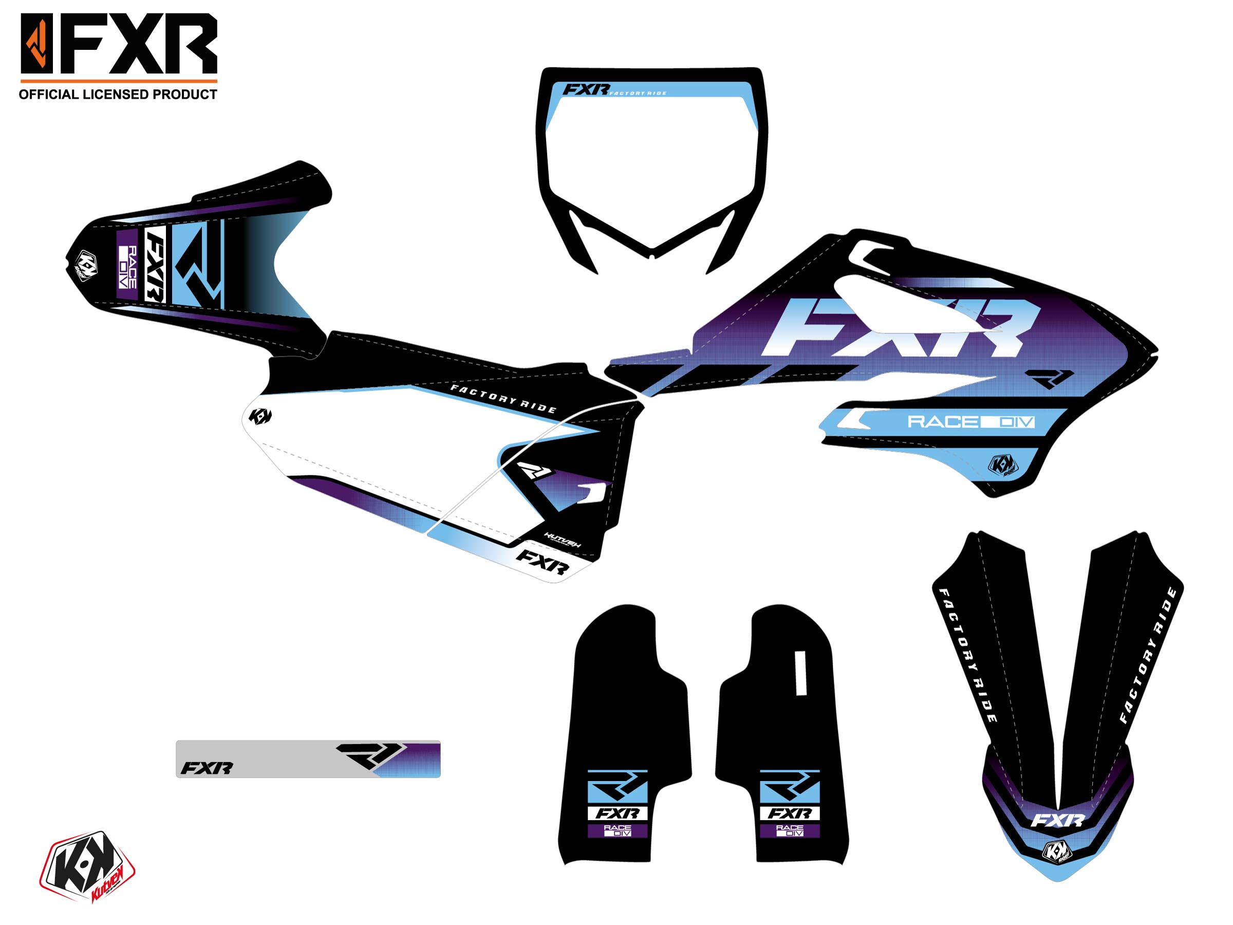 Kit Déco Motocross Fxr Revo Yamaha Yz 85 Violet