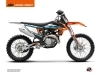 Kit Déco Moto Cross Rift KTM 300 XC Orange Bleu