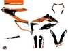KTM 350 FREERIDE Dirt Bike Rift Graphic Kit Black Orange