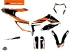 Kit Déco Moto Cross Rift KTM 350 FREERIDE Noir Orange