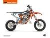 KTM 50 SX Dirt Bike Rift Graphic Kit Orange Blue