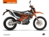 Kit Déco Moto Rift KTM 690 ENDURO R Orange Bleu