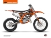 KTM 85 SX Dirt Bike Rift Graphic Kit Orange Black