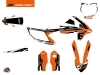 KTM 85 SX Dirt Bike Rift Graphic Kit Orange Black