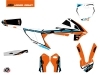 Kit Déco Moto Cross Rift KTM 65 SX Orange Bleu