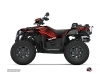Polaris 1000 Sportsman XP S Forest ATV Rock Graphic Kit Black Red