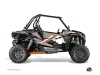 Polaris RZR 1000 Turbo UTV Rock Graphic Kit Orange Grey