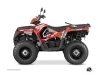 Polaris 570 Sportsman Touring ATV Rock Graphic Kit Red