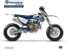 Husqvarna 450 FS Dirt Bike Rocky Graphic Kit Blue
