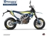 Husqvarna 701 Supermoto Street Bike Rocky Graphic Kit Blue