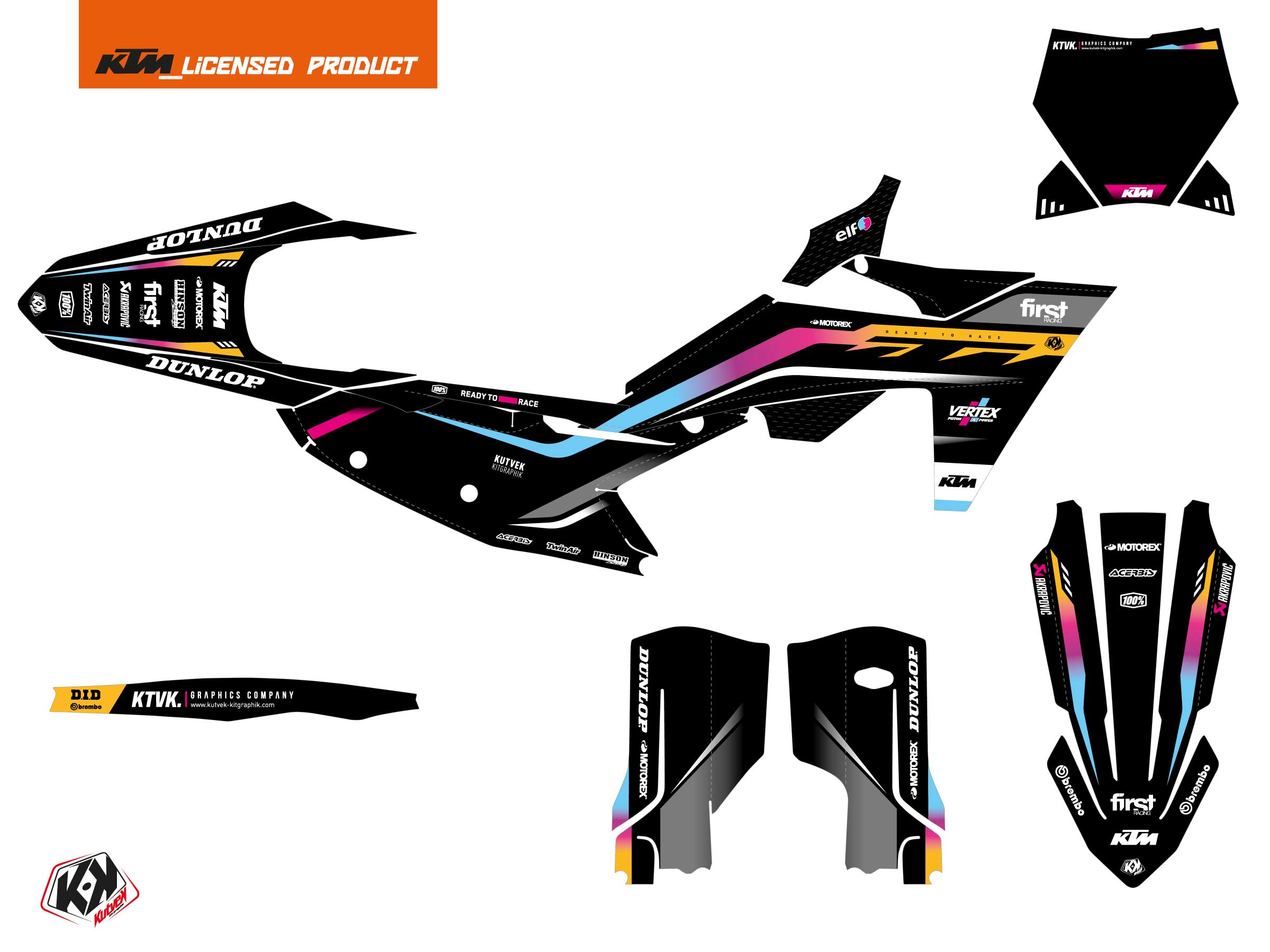 Ktm Sx 125 Dirt Bike Score Graphic Kit Colors