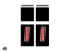 Stickers de fourche complète Moto Cross SHOWA V1 - 305x185mm + 185x195mm (Adaptable)