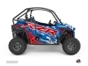 Polaris RZR Trail S UTV v Graphic Kit Blue