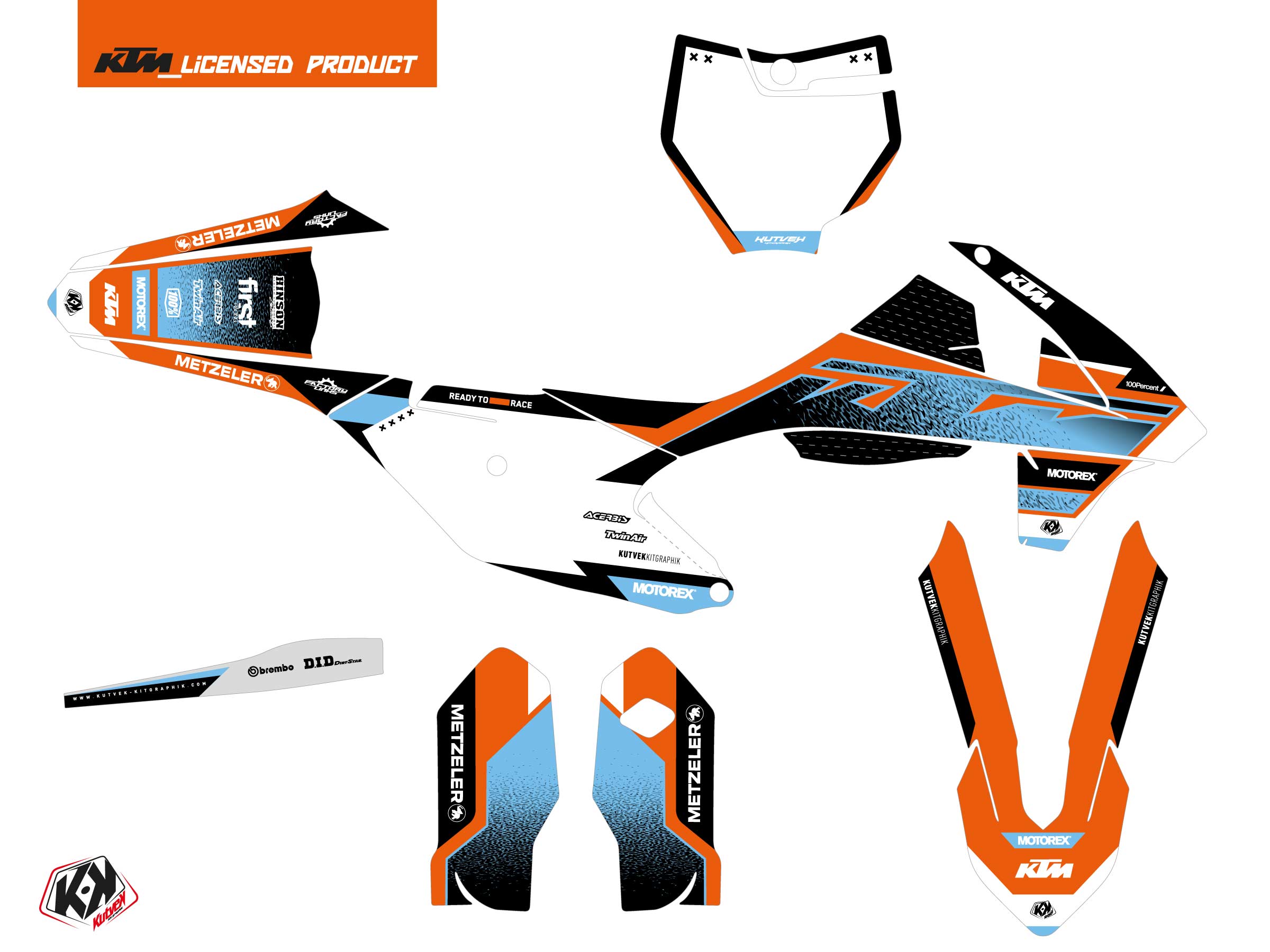 Ktm Sx 85 Dirt Bike Sizzle Graphic Kit Blue