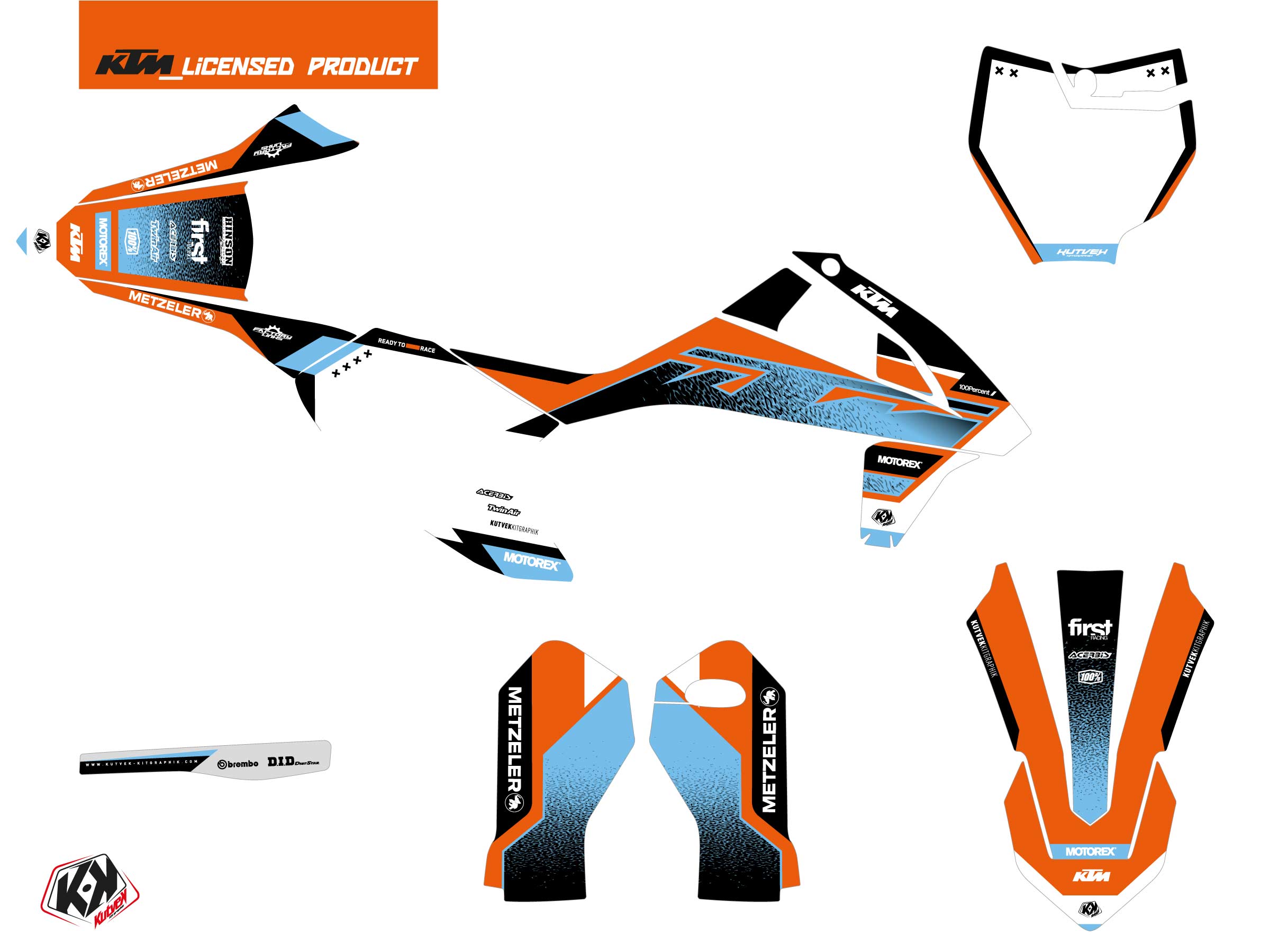 Ktm Sx E 5 Dirt Bike Sizzle Graphic Kit Blue