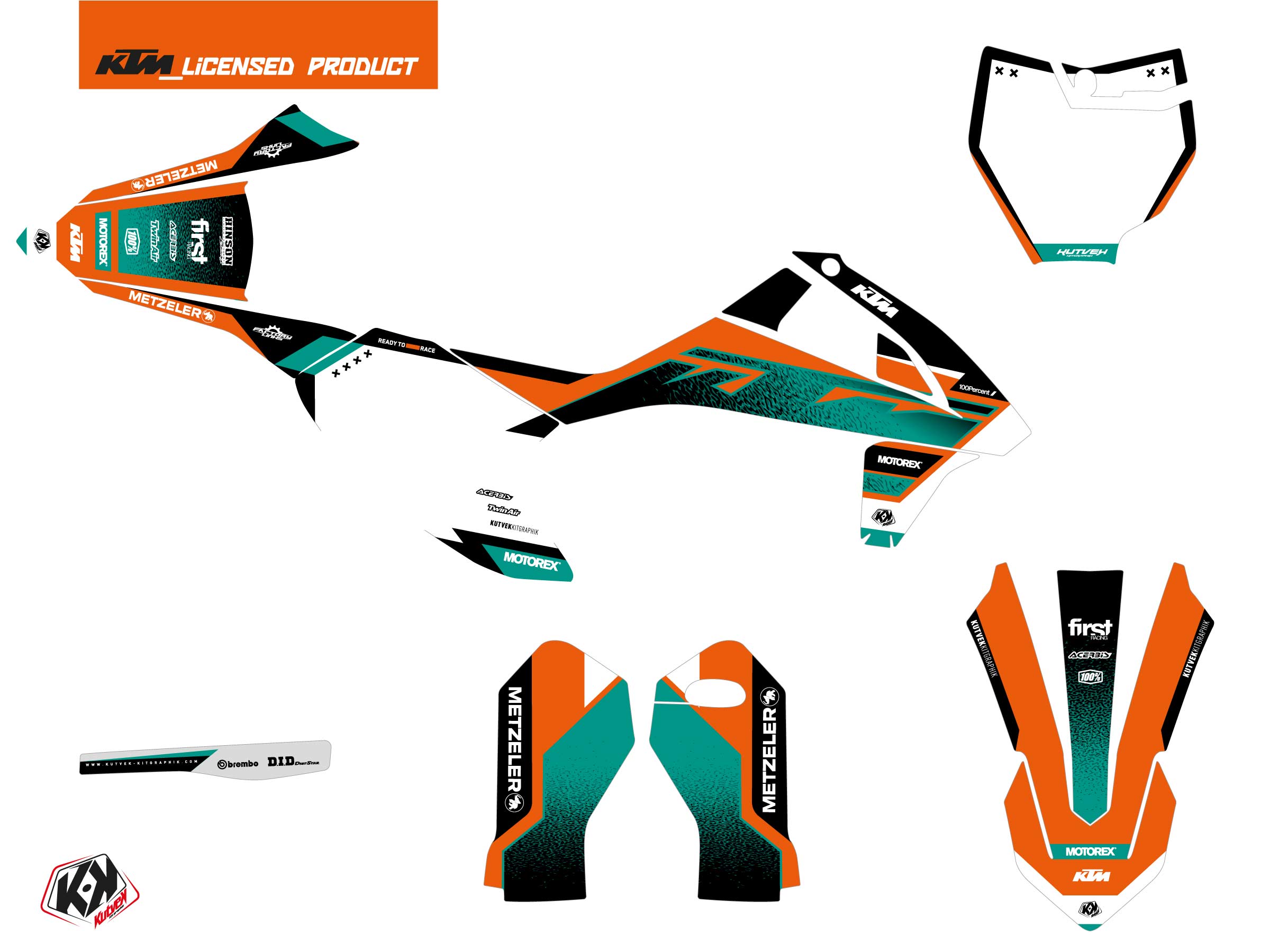 Kit Déco Motocross Sizzle Ktm Sx E 5 Vert