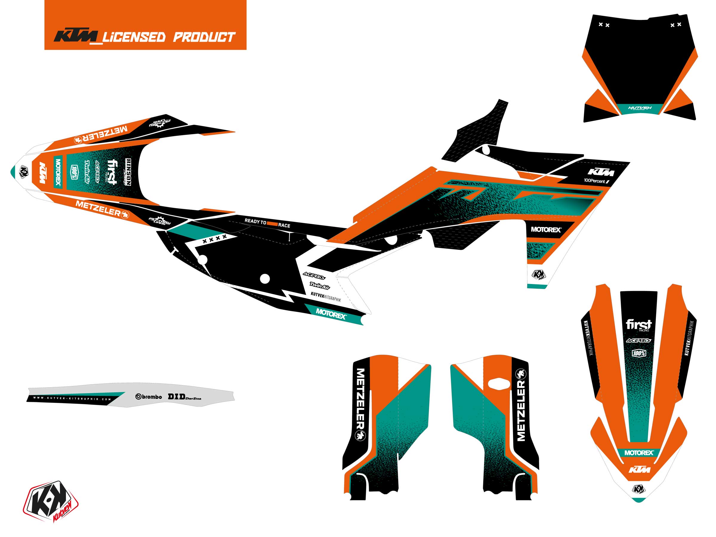 Kit Déco Motocross Sizzle Ktm Sx-f 250 Vert