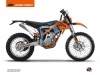 Kit Déco Moto Cross Skyline KTM 350 FREERIDE Bleu