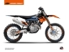 KTM 450 SXF Dirt Bike Skyline Graphic Kit Blue