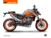 Kit Déco Moto Slash KTM Duke 890 Orange Bleu