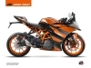 Kit Déco Moto Slash KTM 125 RC Orange Noir