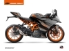 KTM 390 RC Street Bike Slash Graphic Kit Black Orange