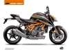 KTM Super Duke 1290 R Street Bike Slash Graphic Kit Black Orange