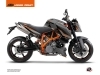 KTM Super Duke 990 Street Bike Slash Graphic Kit Black Orange