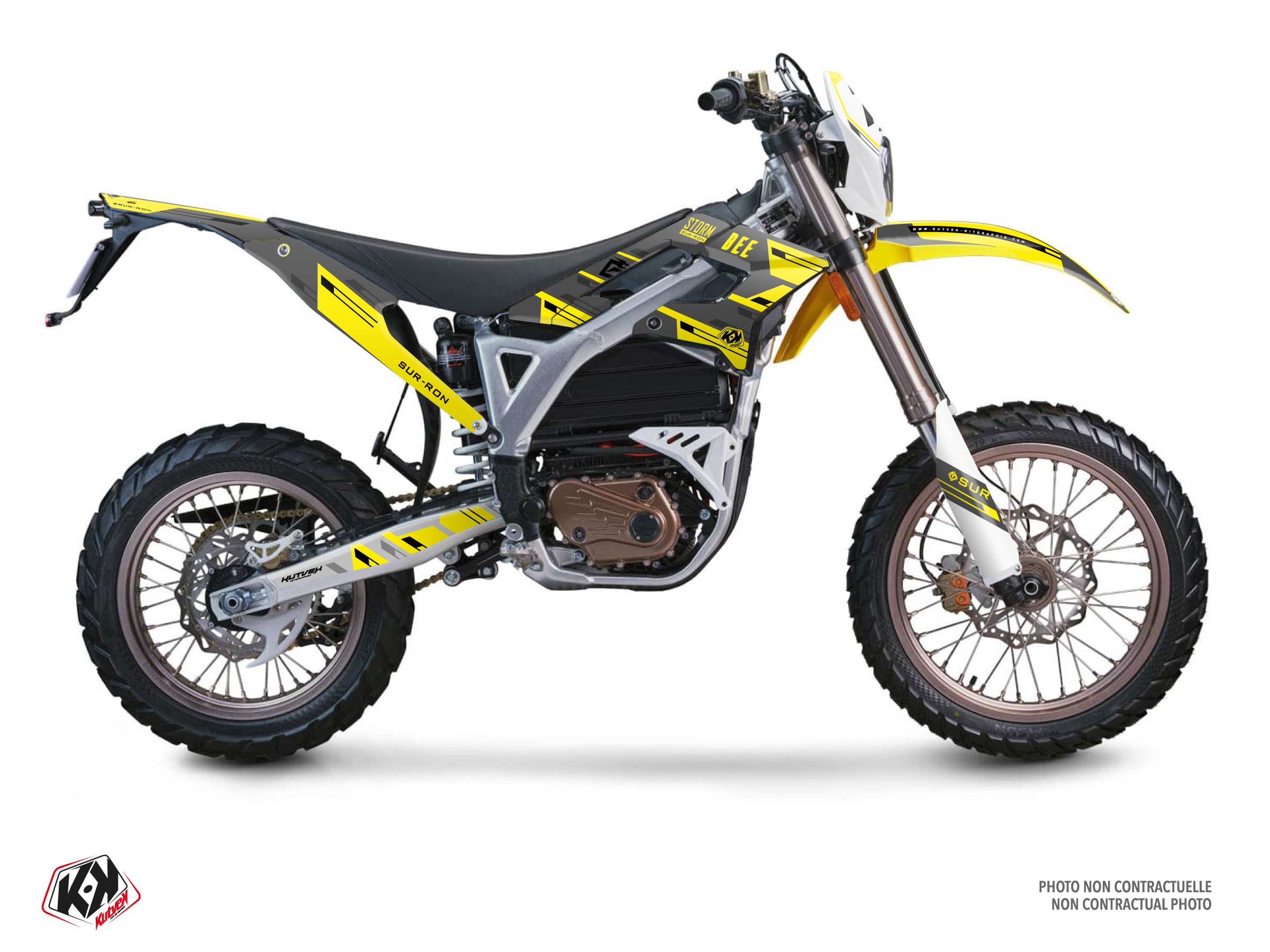 Sur-ron Storm-bee Enduro Dirt Bike Slice Graphic Kit Yellow